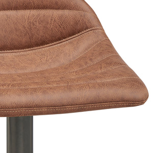 Koa KD PU Gaslift Swivel Bar Stool, Umber Brown