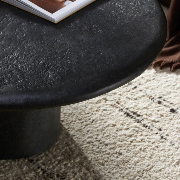 Bonnie Coffee Table In Textured Black Concrete