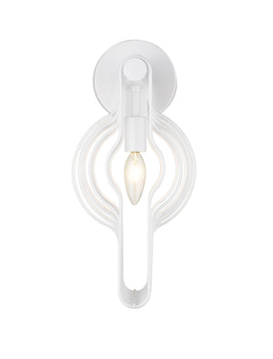 Contour 1 Light Wall Sconce in White Finish
