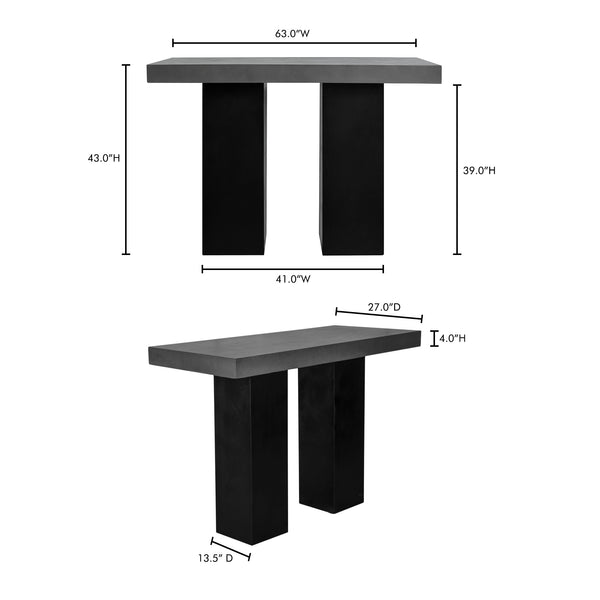 Lithic Outdoor Bar Table in Grey
