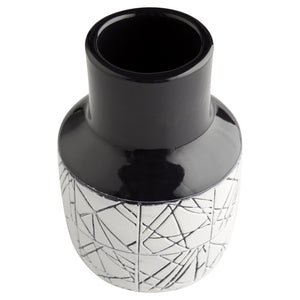 Small Dark Zenith Vase in Blue and White