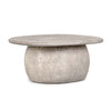 Britney Outdoor Round Coffee Table - Light Gray Concrete