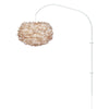 Eos Medium 1-Light Wall Lamp in Light Brown with White Wall Hanger