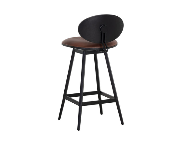 EMBER SWIVEL COUNTER STOOL - BRAVO COGNAC
