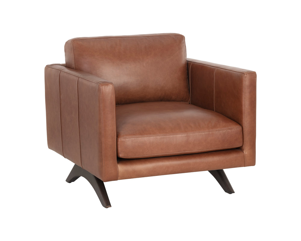 ROGERS ARMCHAIR - SHALIMAR TOBACCO LEATHER