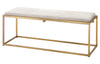 Shelby Hide Bench, White