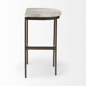Millie 16.75 X 17.75 X 30 Hair-on-hide Seat W/ Gold Frame Bar Stool