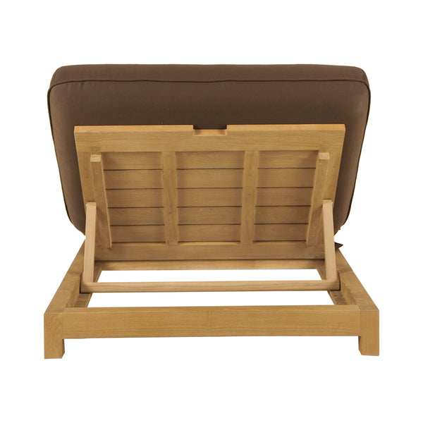 Enzo Outdoor Adjustable Lounge Chair in Brown