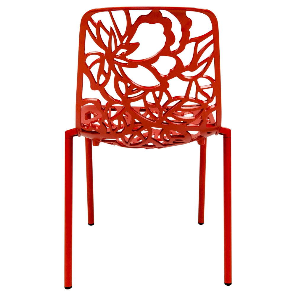 ORO ALUMINUM CHAIR (ARMLESS) - RED