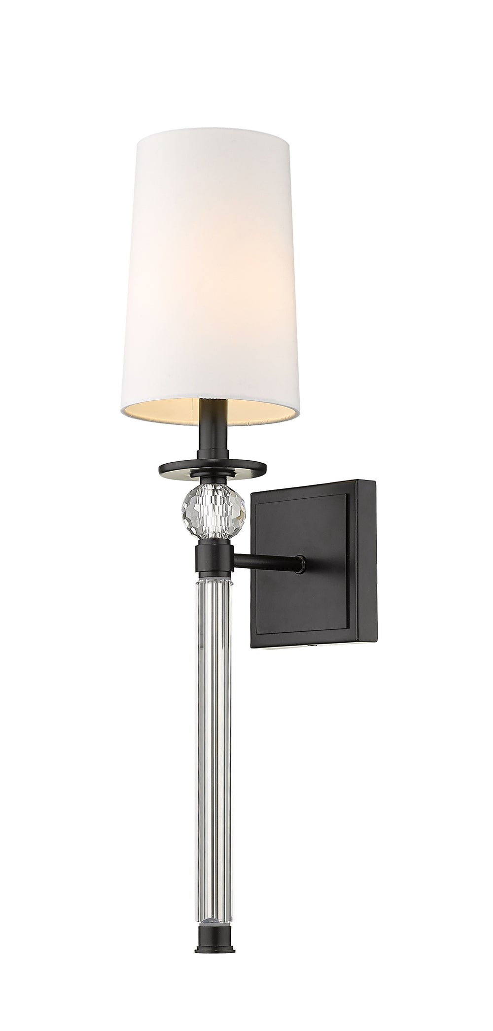 Mia 1 Light Wall Sconce in Matte Black Finish