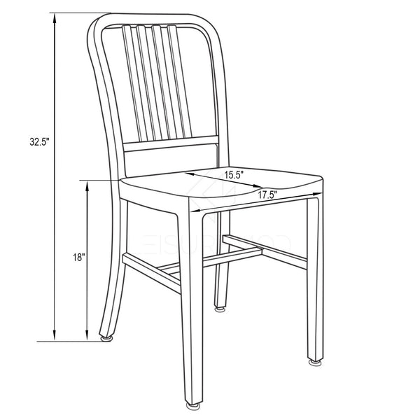HILLEROD SIDE DINING CHAIR - METAL