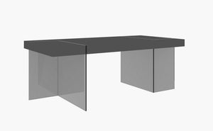 Reese Modern Dining Table in Grey High Gloss