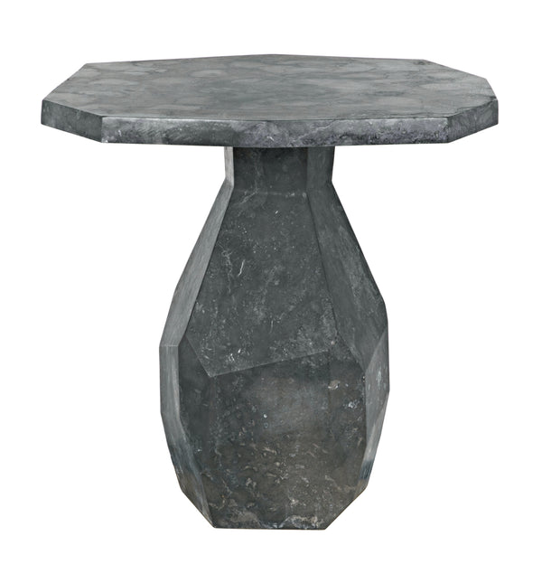 Polyhedron Black Marble Side Table