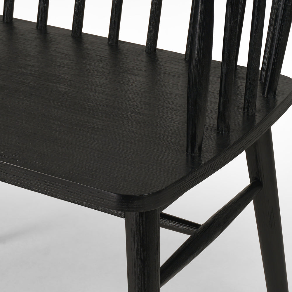 Aspen Bench In Matte Black
