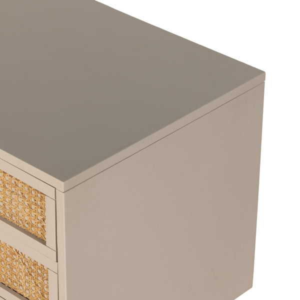 Luella Large Nightstand In Matte Alabaster