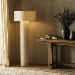 Hensley Floor Lamp In Flax Linen