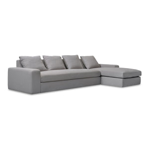 Thomas Right Sectional Grey with Feather Blend