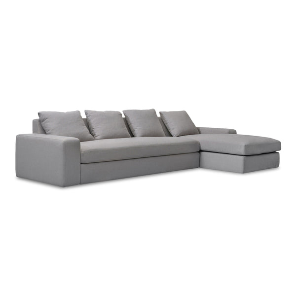 Thomas Right Sectional Grey with Feather Blend