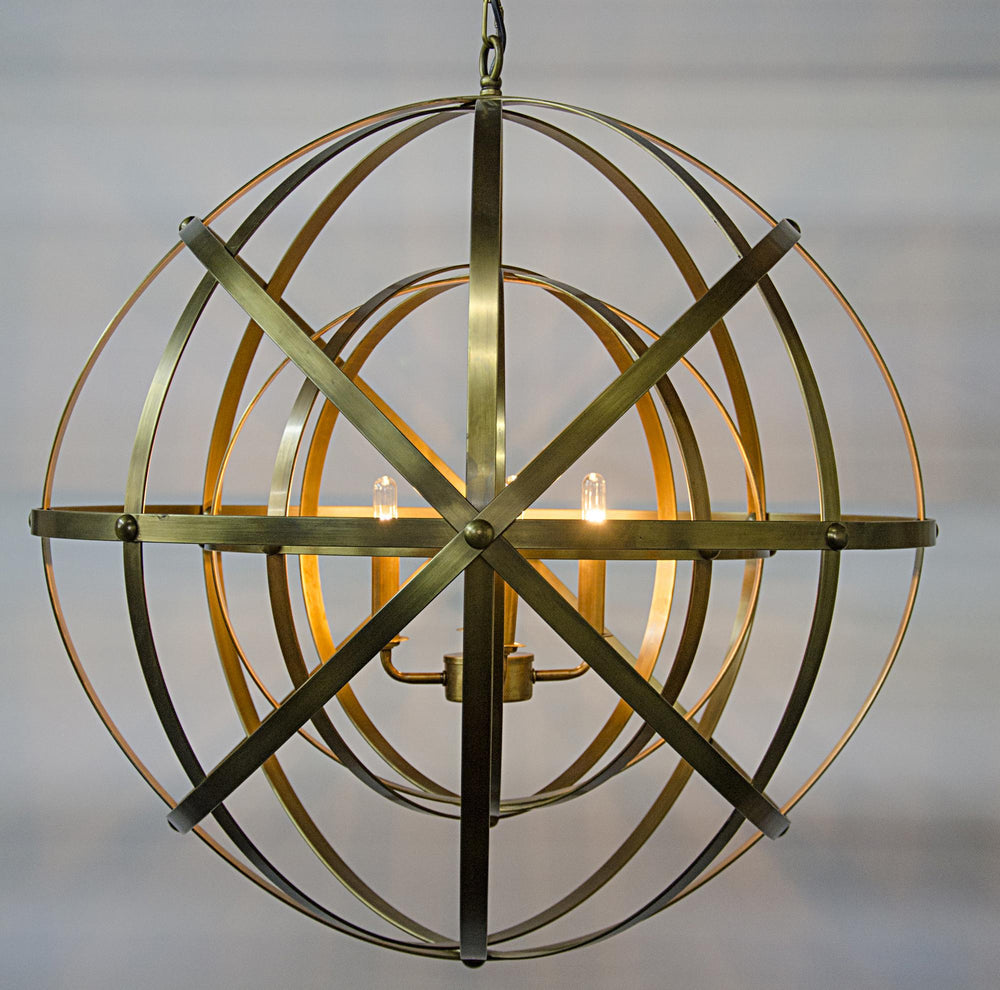 Alchemy Chandelier, Metal with Brass Finish
