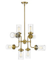 Calliope 8 Light Pendant in Foundry Brass Finish