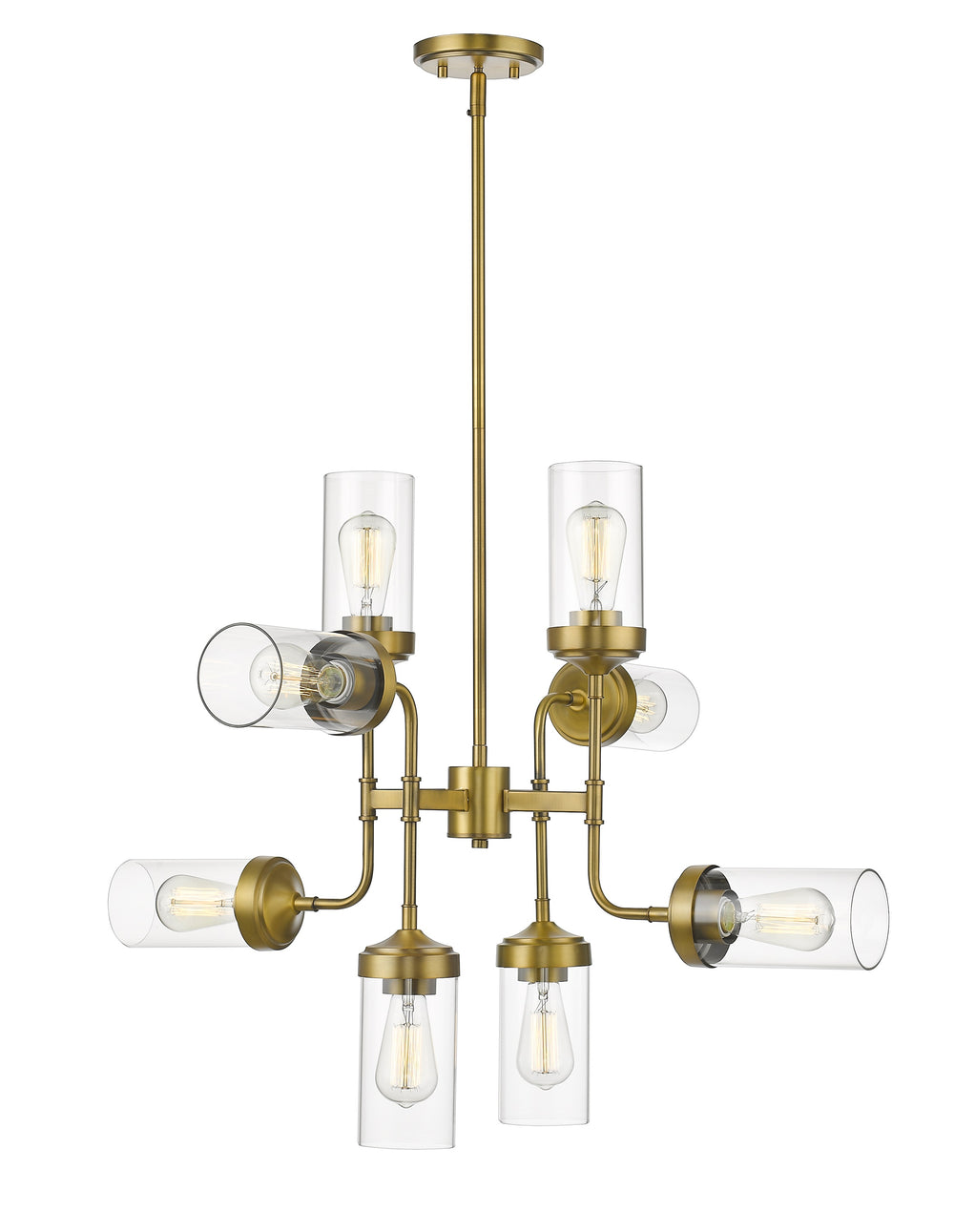 Calliope 8 Light Pendant in Foundry Brass Finish