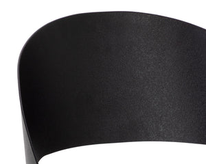 DEZIRAE DINING CHAIR - BLACK - COGNAC LEATHER