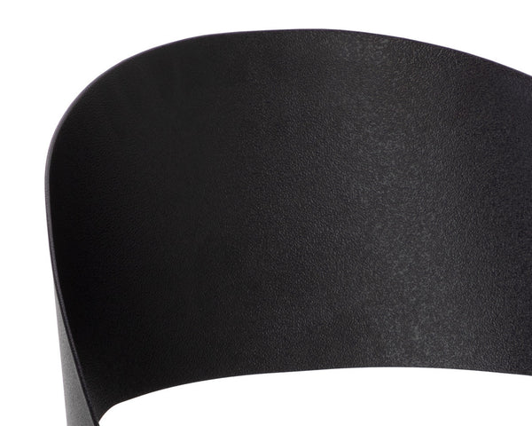 DEZIRAE DINING CHAIR - BLACK - COGNAC LEATHER