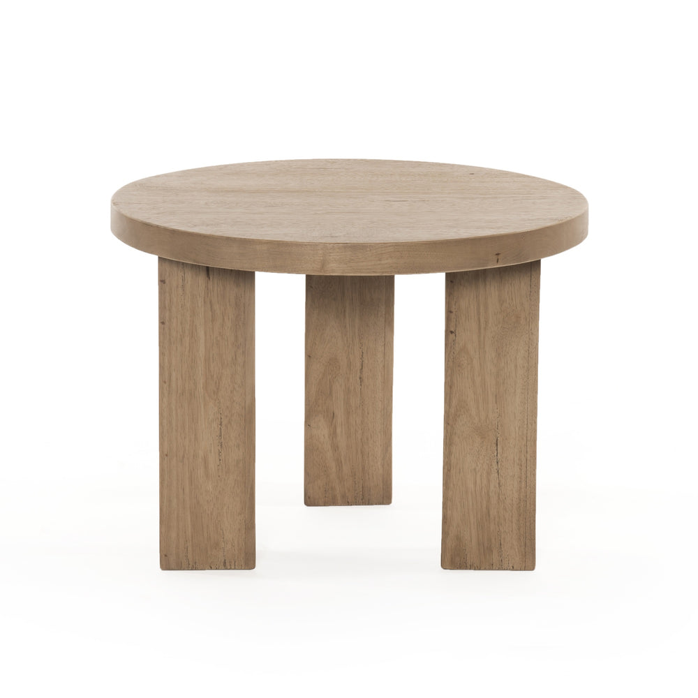 Mesa End Table In Light Brushed Parawood