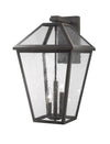 Talbot 3 Light Outdoor Wall Sconce in Rubbed Bronze Finish