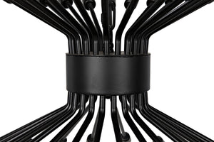 Mancini Chandelier, Black Steel