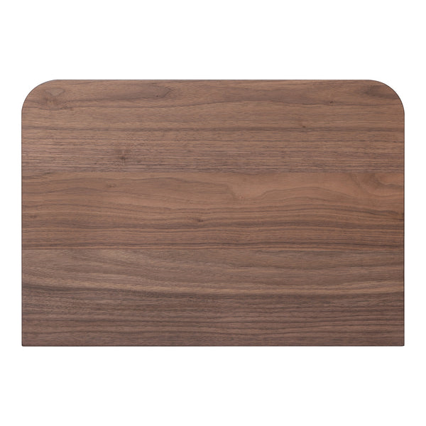 Moe's Round Off Small Nightstand in Walnut