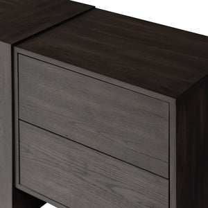 Fisher Media Console in Smoked Black Veneer'