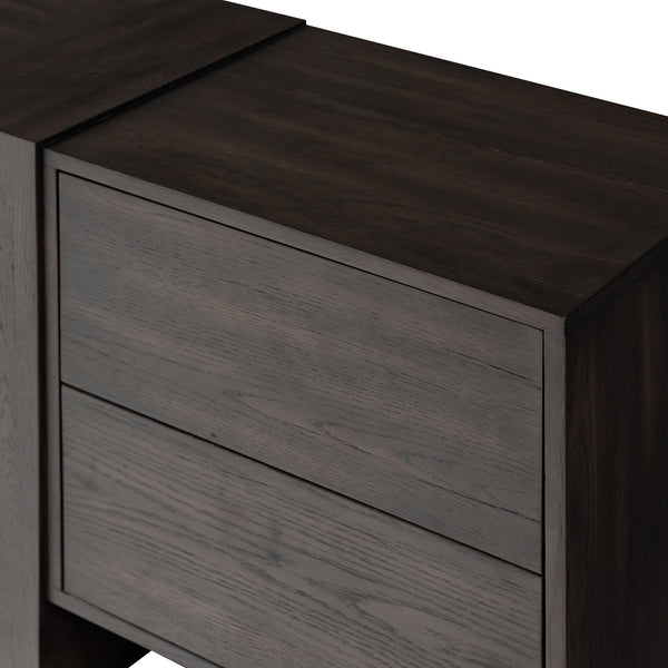Fisher Media Console in Smoked Black Veneer'