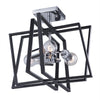Middleton AC11383 Semi-Flush Mount in Matte Black & Polished Chrome