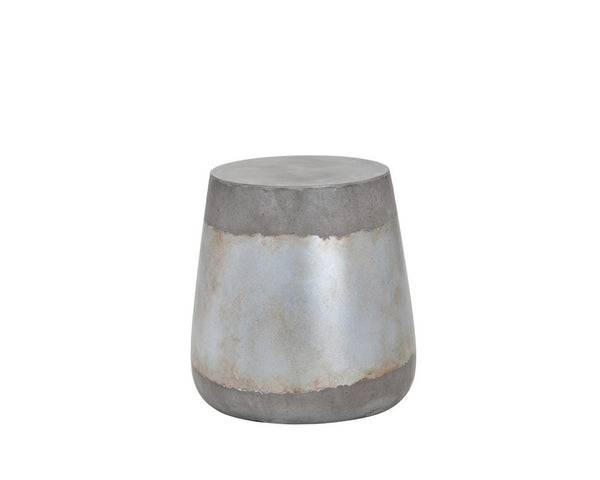ARIES SIDE TABLE - CONCRETE - SILVER