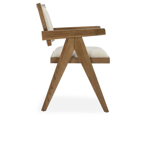 Dolton Upholstered Dining Armchair - Solid Wood Frame