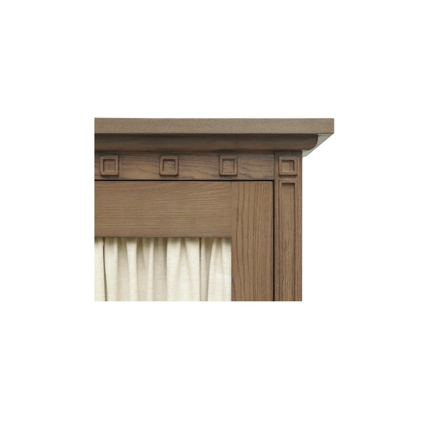Moe's Lillian Tall Cabinet Brown with Glass Doors