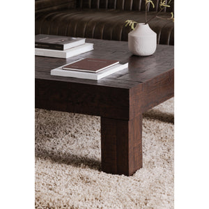 Evander Rustic Brown Reclaimed Oak Coffee Table