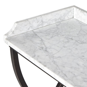 Six Beers Table - Honed White Marble