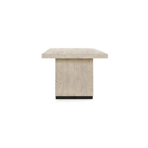 Lynx Solid Wood Dining Table in Antique White Finish