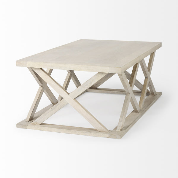 Forsey 48.0L x 28.0W x 17.5H Blonde Wood Rectangular Coffee Table