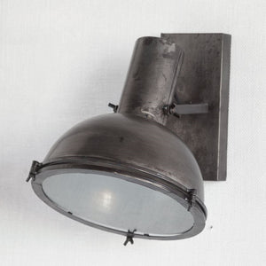 Taza 10.3x12 Gray Metal Dome Shade Wall Sconce