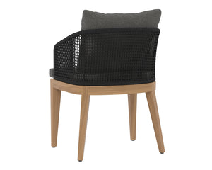 CAPRI DINING ARMCHAIR - NATURAL - GRACEBAY GREY