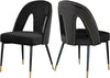 Kimberly Dining Chair In Black Velvet
