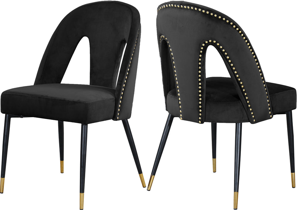 Kimberly Dining Chair In Black Velvet