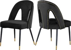 Kimberly Dining Chair In Black Velvet
