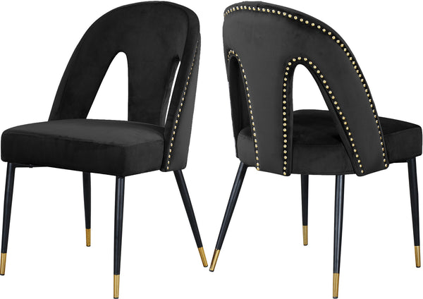 Kimberly Dining Chair In Black Velvet