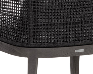 CAPRI DINING ARMCHAIR - SMOKE GREY - COPACABANA MARBLE