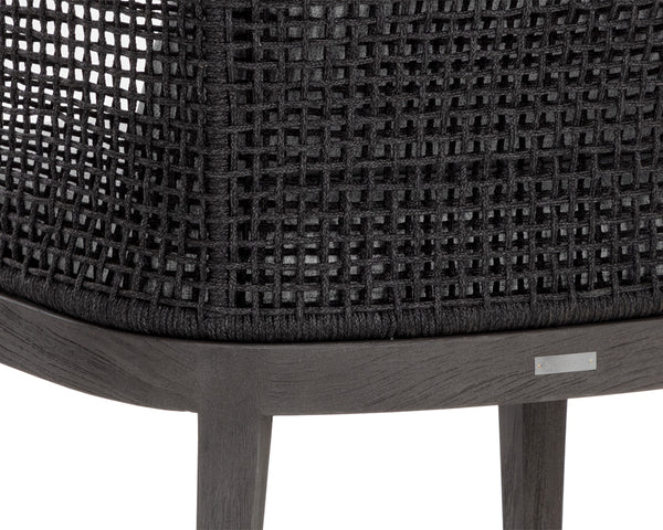 CAPRI DINING ARMCHAIR - SMOKE GREY - COPACABANA MARBLE