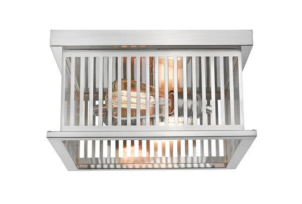 Camellia 2 Light Flush Mount in Brushed Nickel Finish